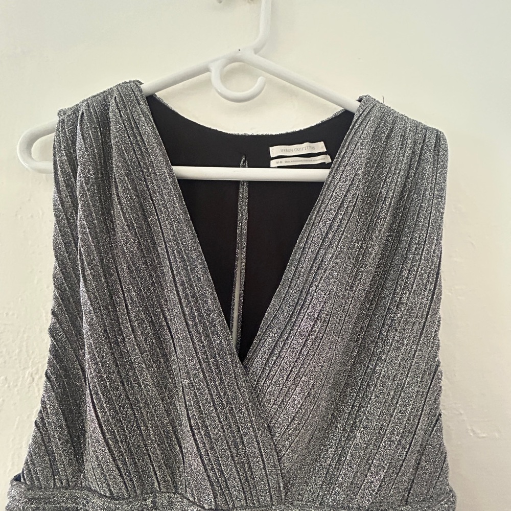 Urban Outfitters Metallic V-Neck Dress